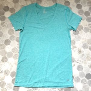Teal GapFit Breathe V Neck Workout TShirt